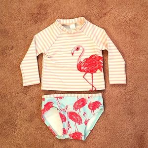 NWOT Baby Rashguard Flamingo Swim wear